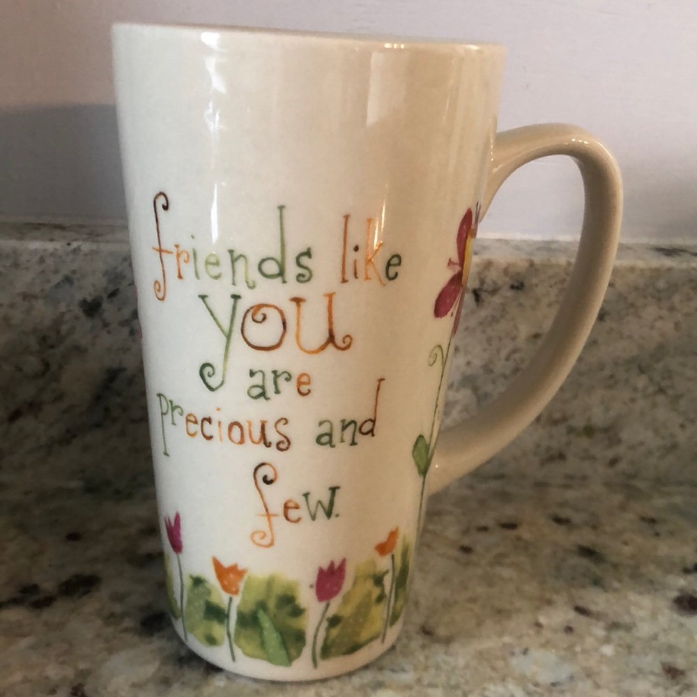 ❤️ Host pick! Natural Life Tall Flowers Mug Cup Friends Like You Are Precious &…